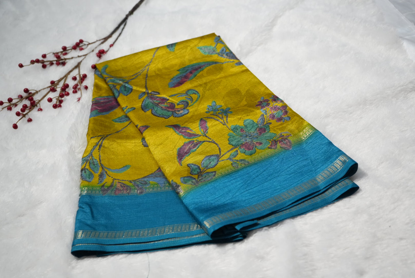 Chiniya Synthetic silk saree