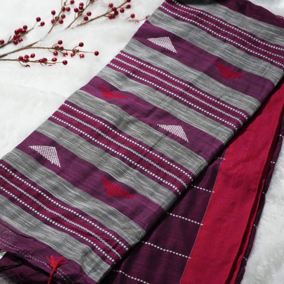 Handloom Bujodhi cotton saree