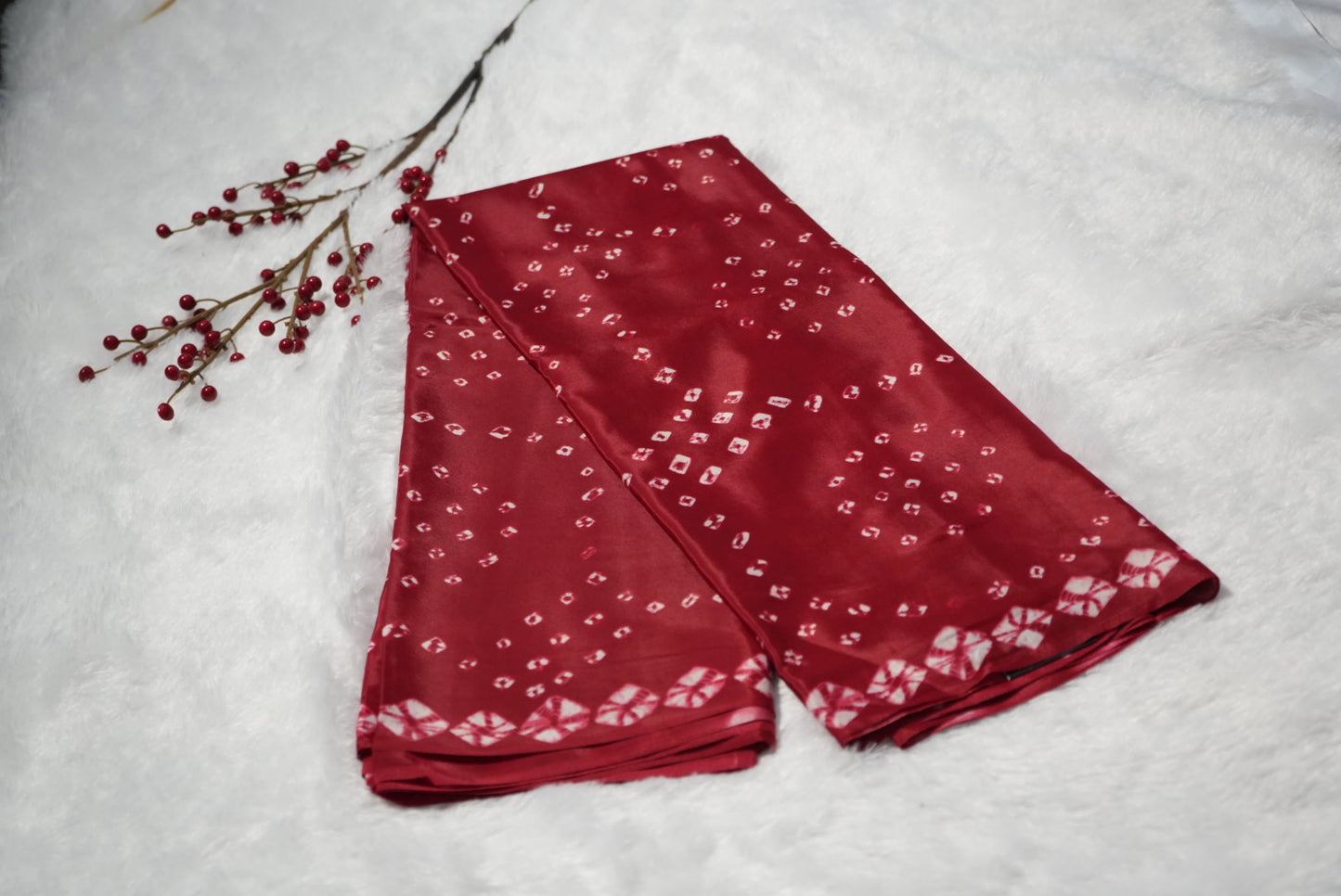 Bandhini print on Crepe saree