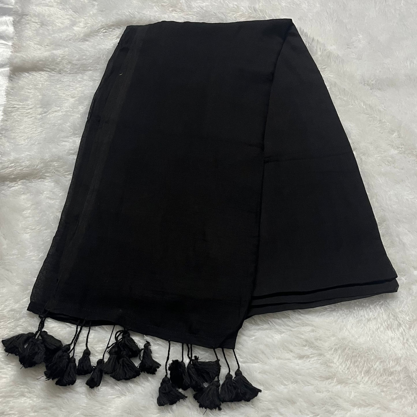 Plain Mul cotton saree