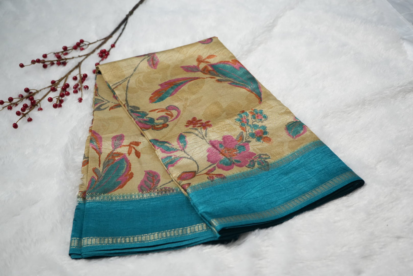 Chiniya Synthetic silk saree
