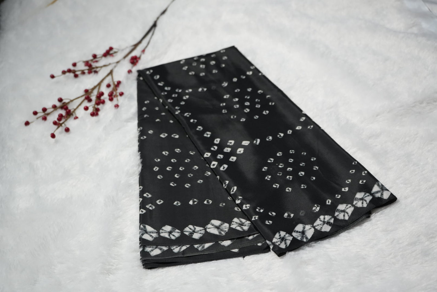 Bandhini print on Crepe saree