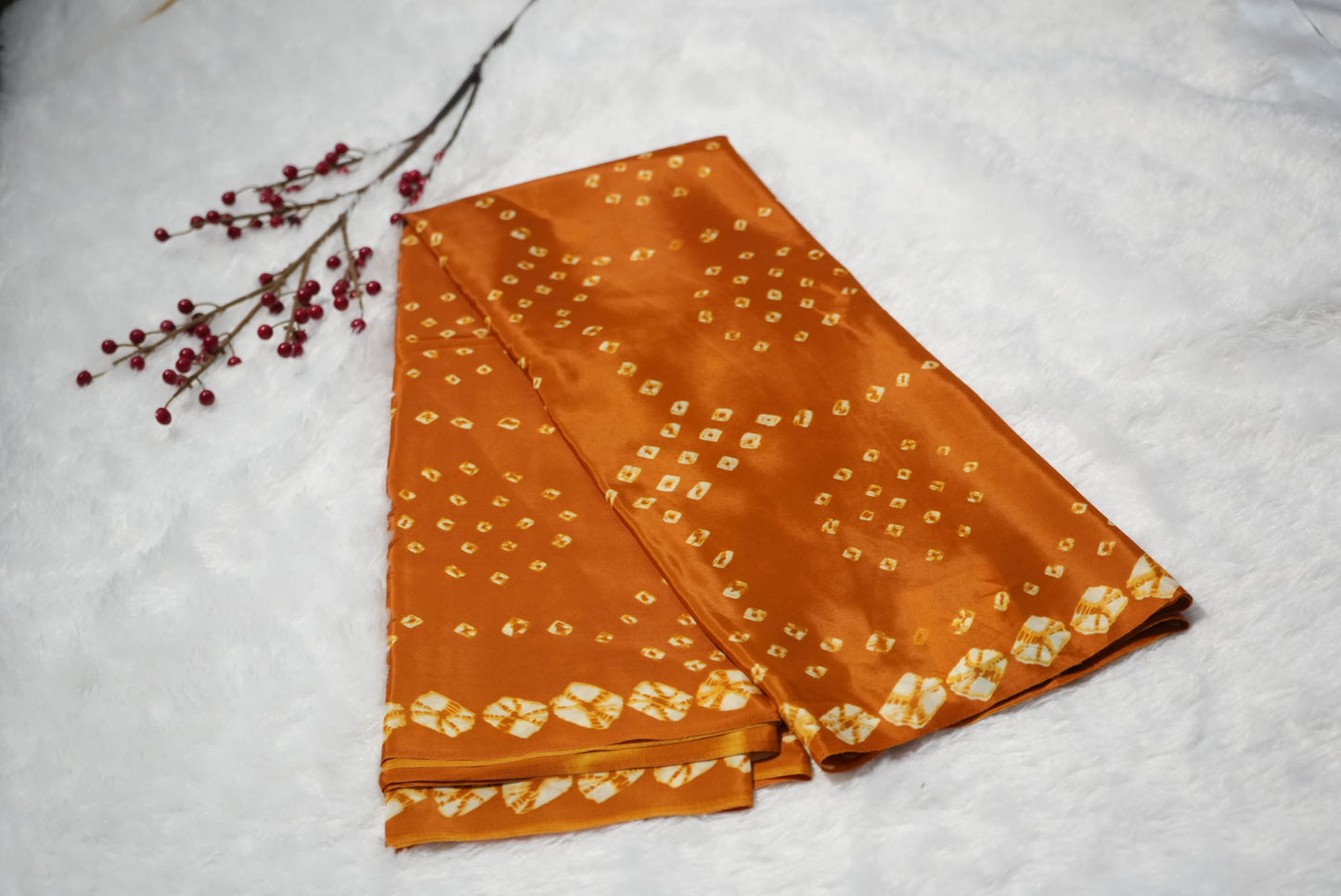 Bandhini print on Crepe saree