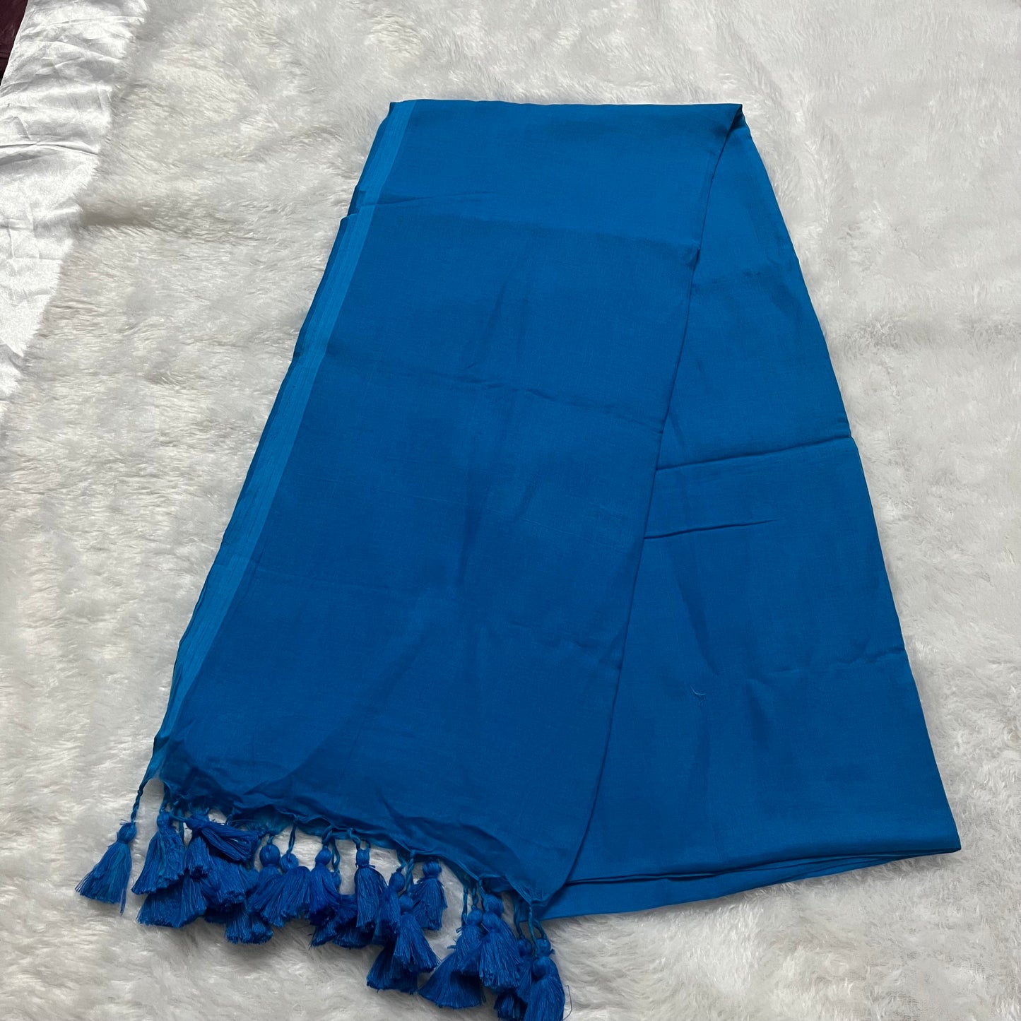Plain Mul cotton saree
