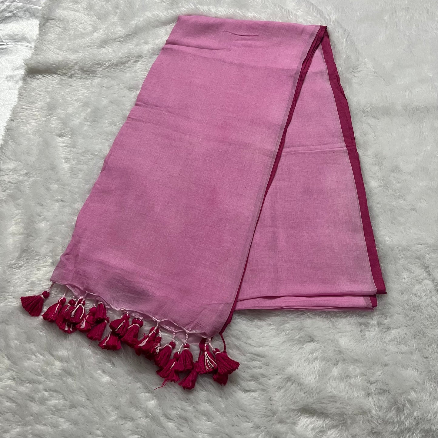 Plain Mul cotton saree