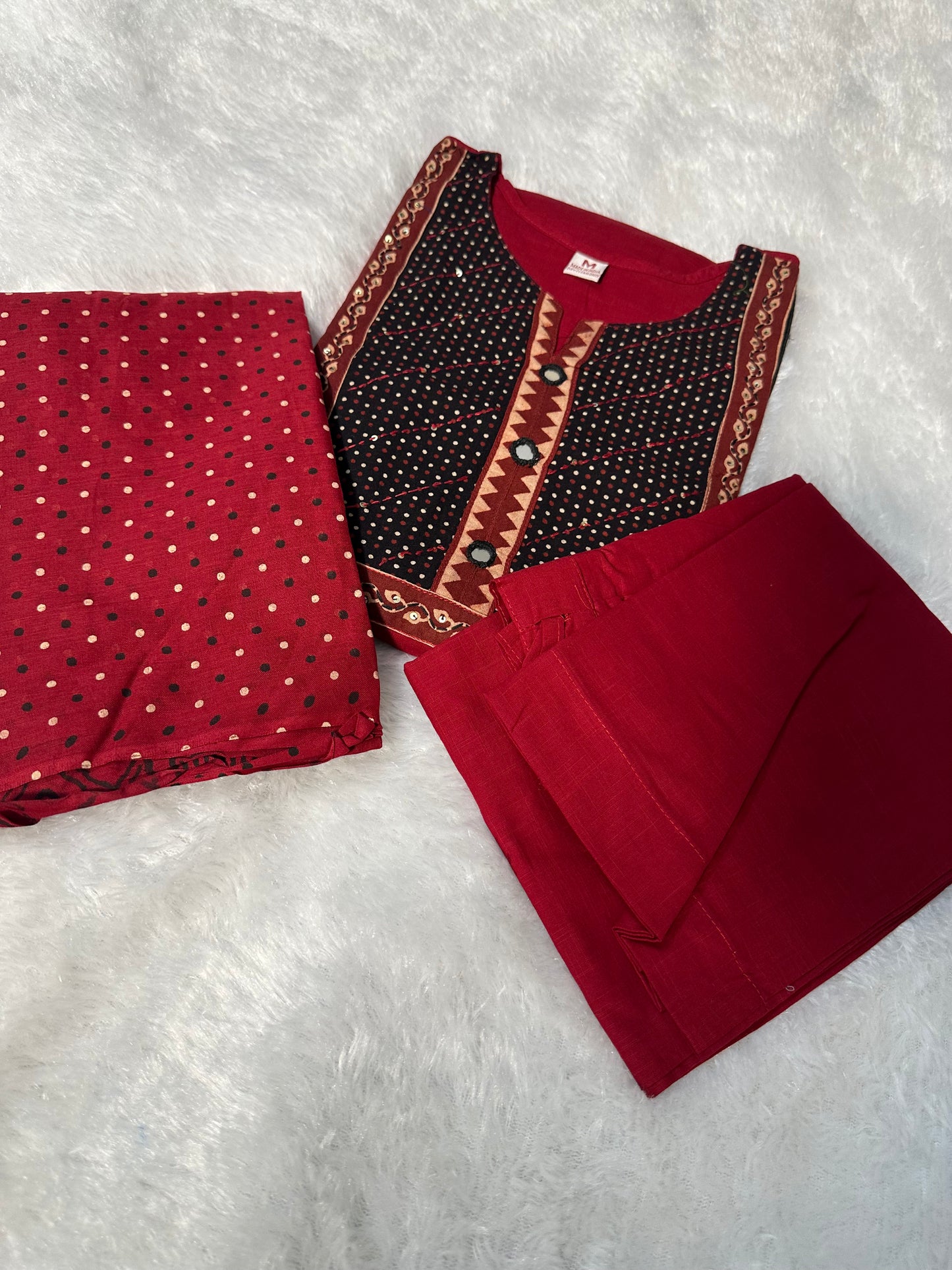 Pure cotton 3 piece kurta set
