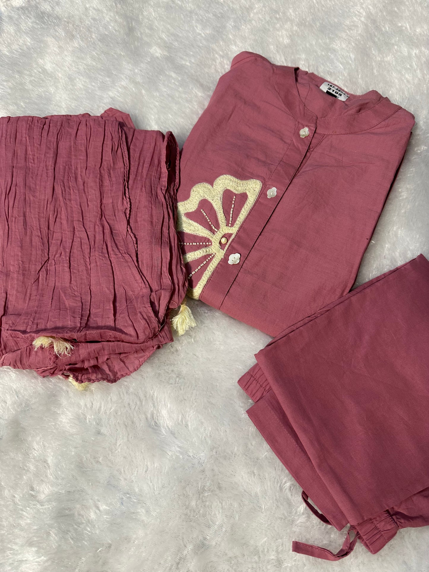 Pure cotton 3 piece kurta set