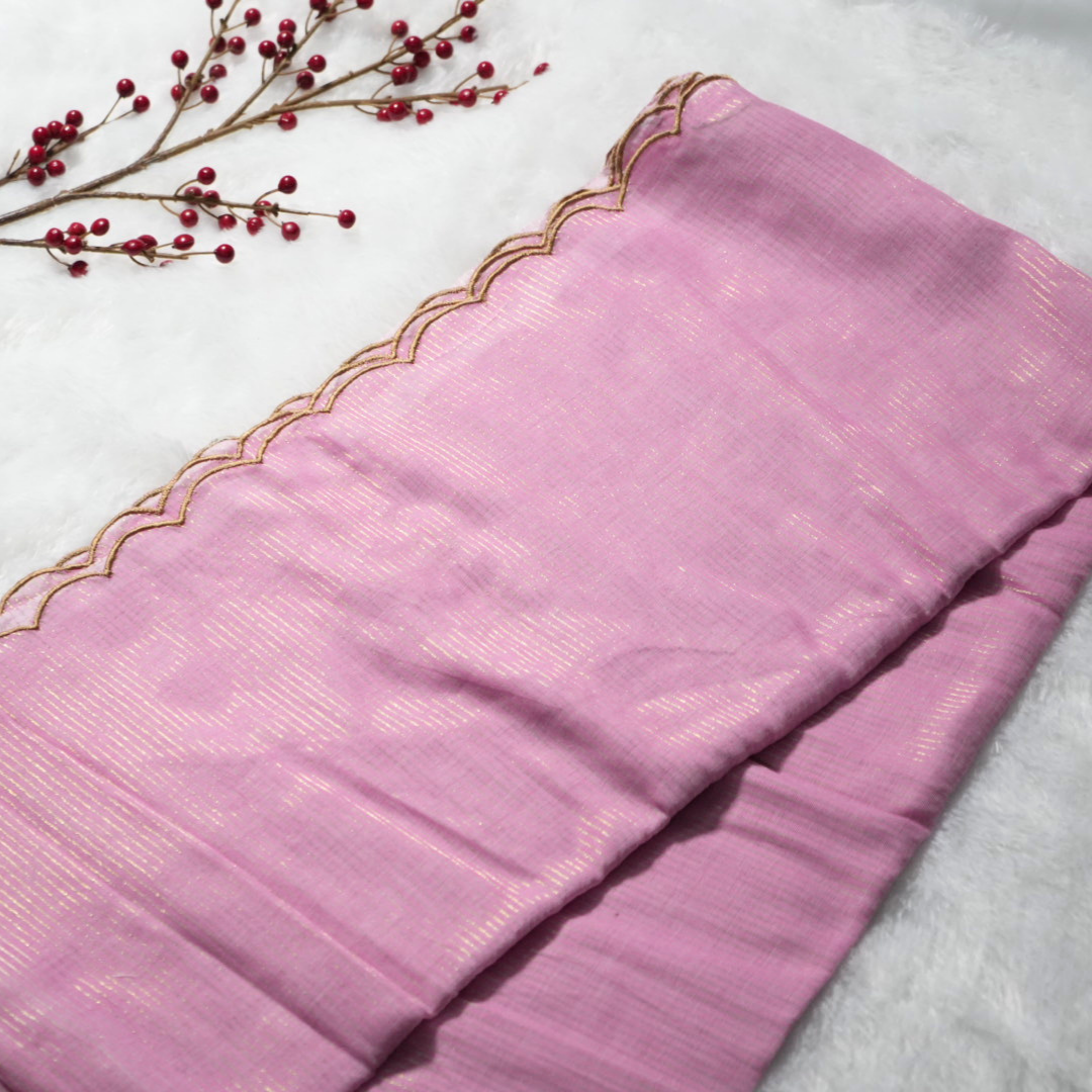 Handloom mul tissue saree (without blouse)