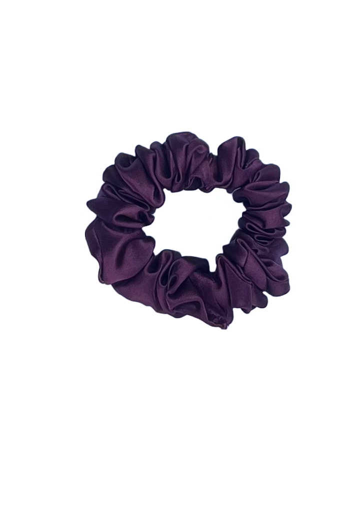 Wine - Skinny satin scrunchie