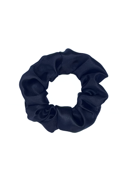 Black - Regular satin scrunchie