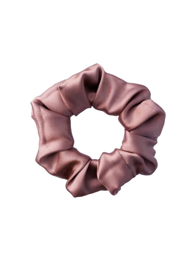 Coffee - Regular satin scrunchie