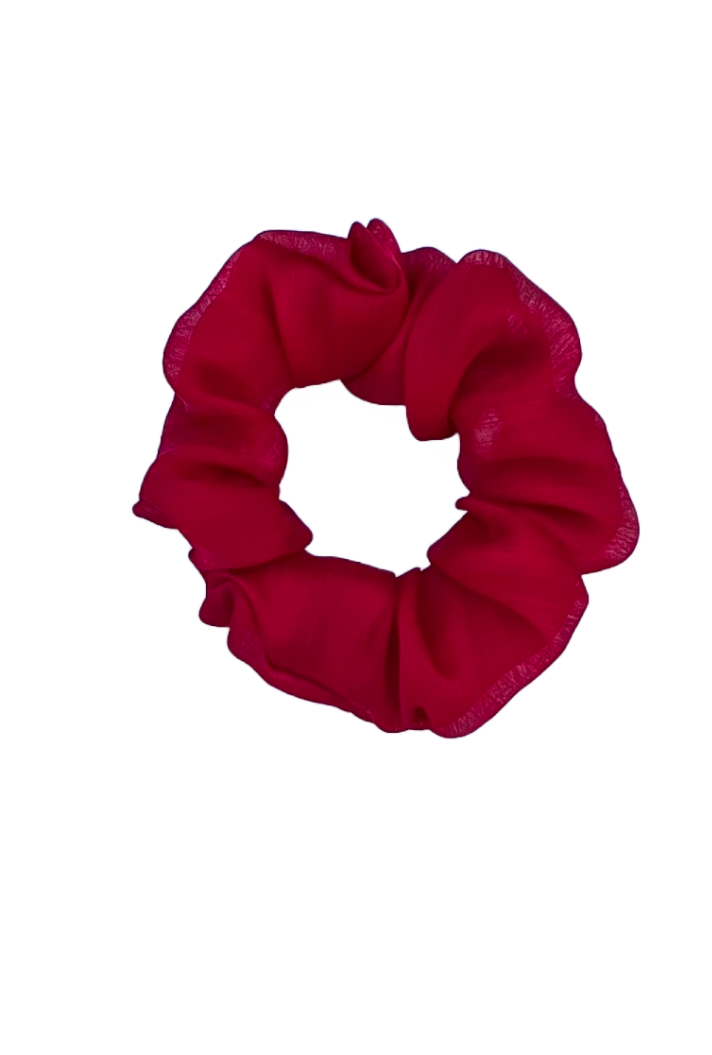 Scarlet- Regular georgette scrunchie