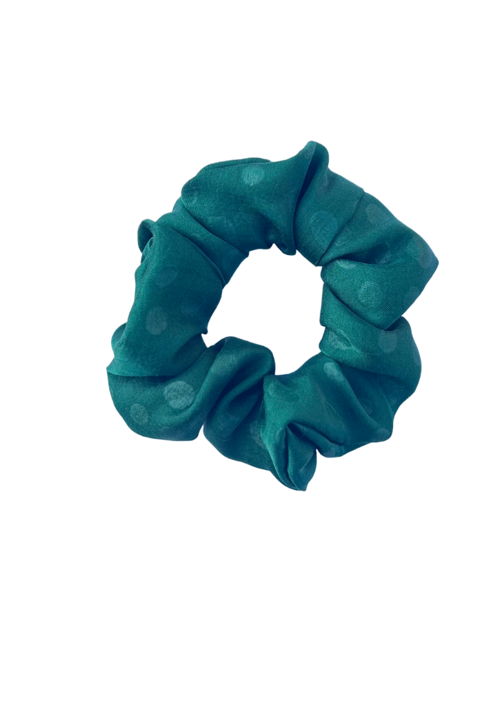 Green Belle- Regular georgette scrunchie