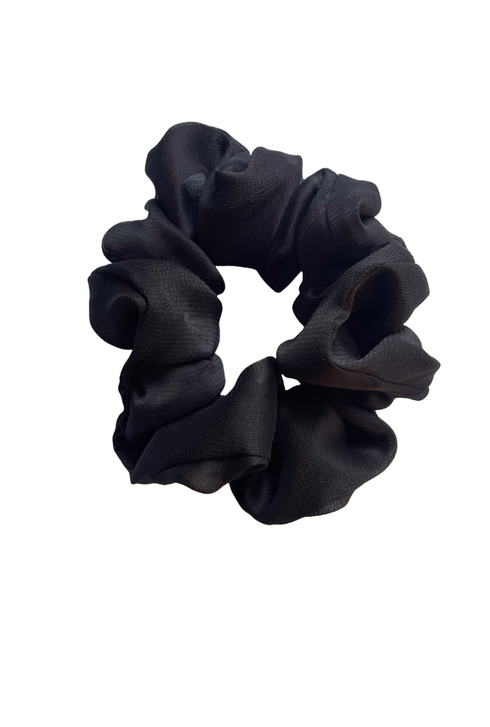 Black - Regular georgette scrunchie