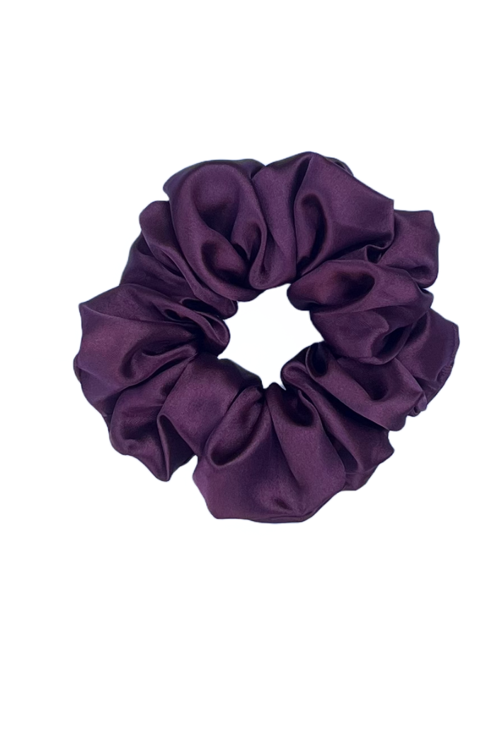 Wine - Large satin scrunchie