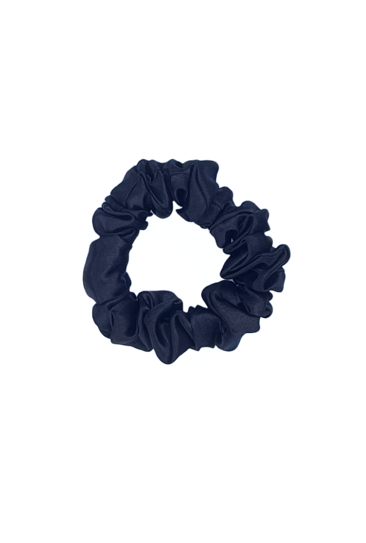 Black - Skinny satin scrunchie