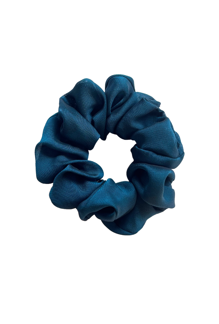 Teal - Regular georgette scrunchie