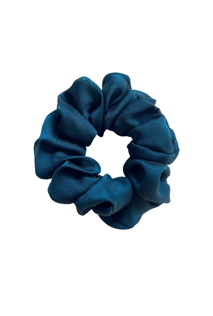 Teal - Regular georgette scrunchie