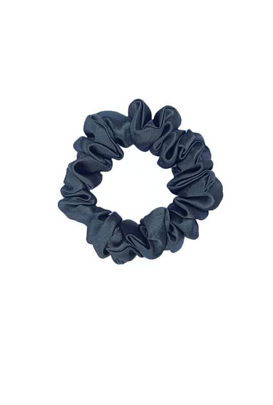 Seaweed - Skinny satin scrunchie