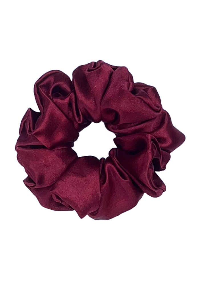 Cherry - Large satin scrunchie