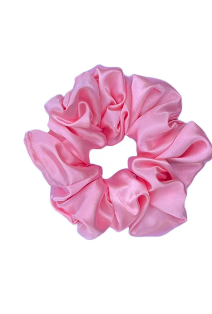 Pink Coral - Large satin scrunchie