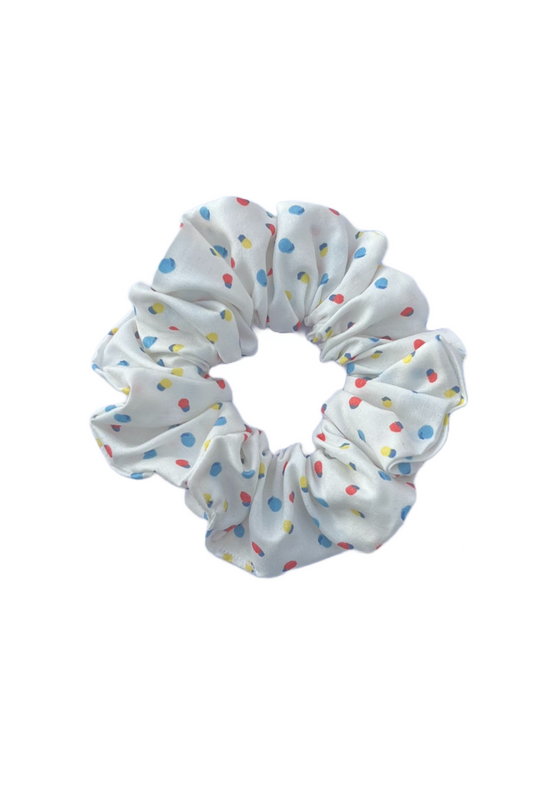 Snow - Regular cotton scrunchie