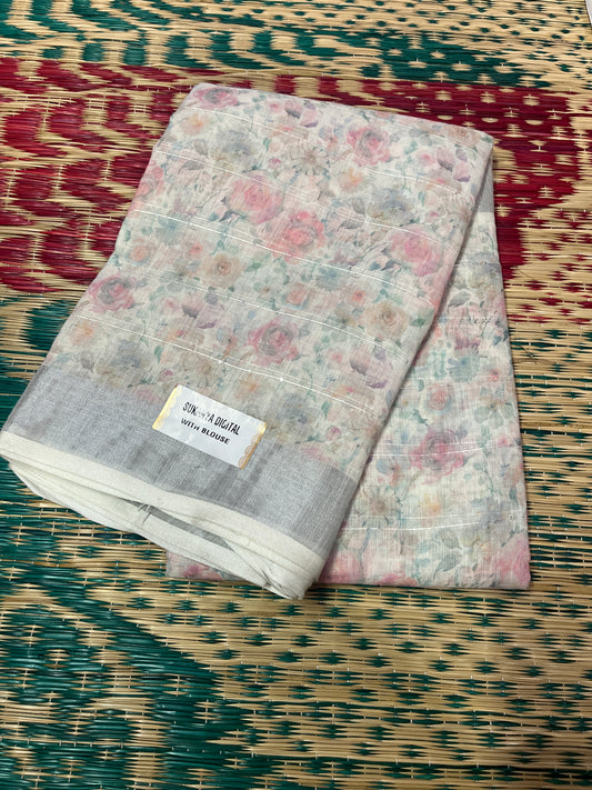 Linen Saree