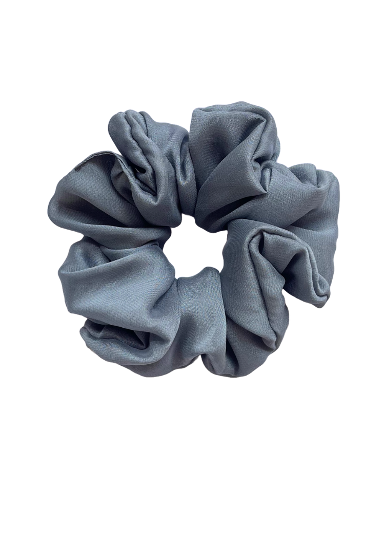 Grey - Large georgette scrunchie