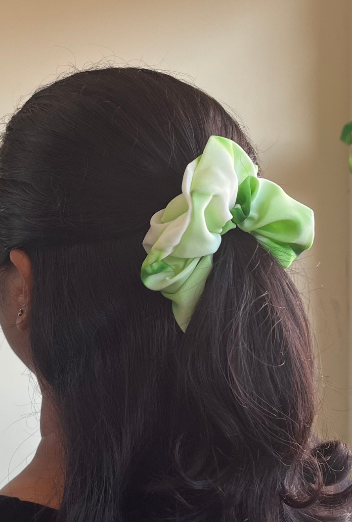 Meadow - Large satin scrunchie