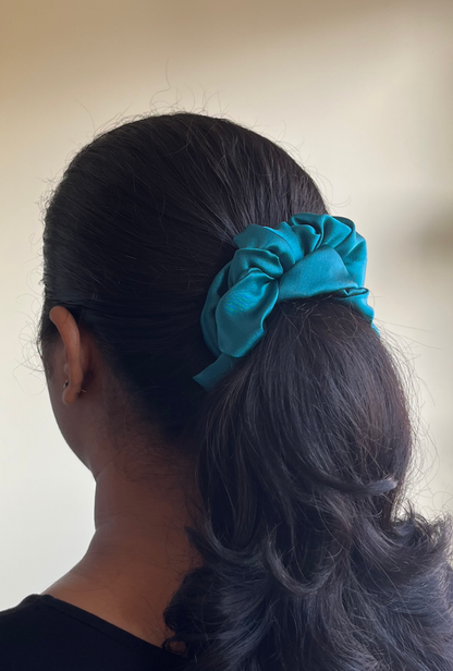 Pine - Large satin scrunchie