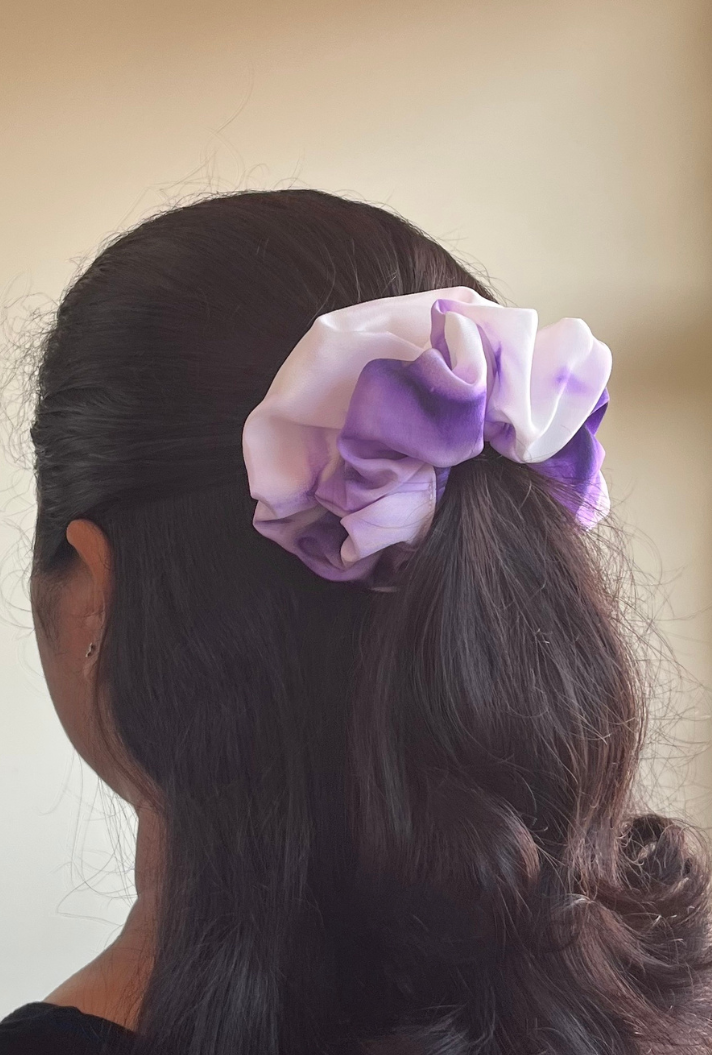 Lilac - Large satin scrunchie