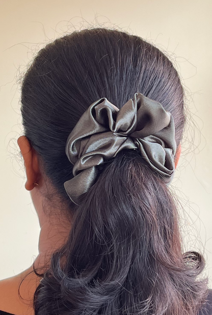 Seaweed - Large satin scrunchie