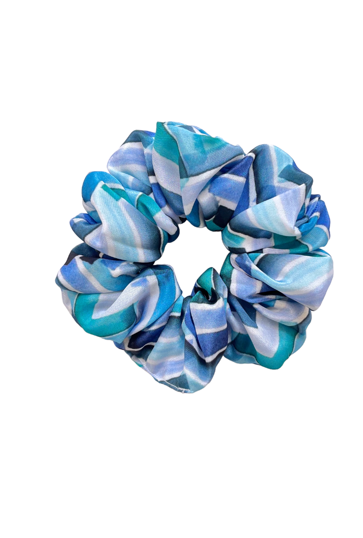 Tide - Large satin scrunchie