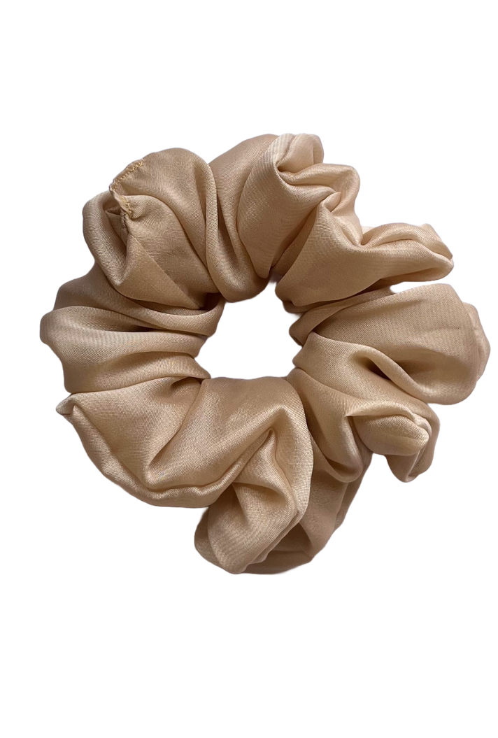 Beige - Large georgette scrunchie