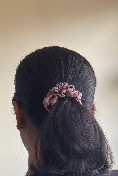 Grape - Skinny satin scrunchie