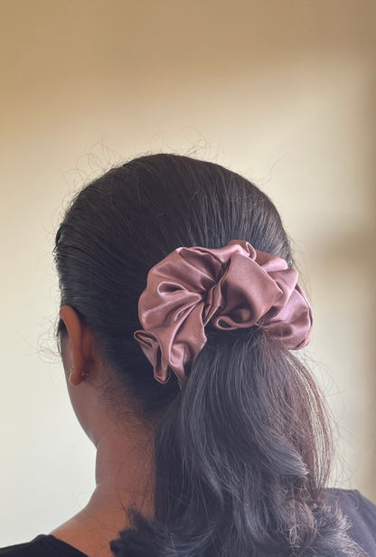 Grape - Large satin scrunchie