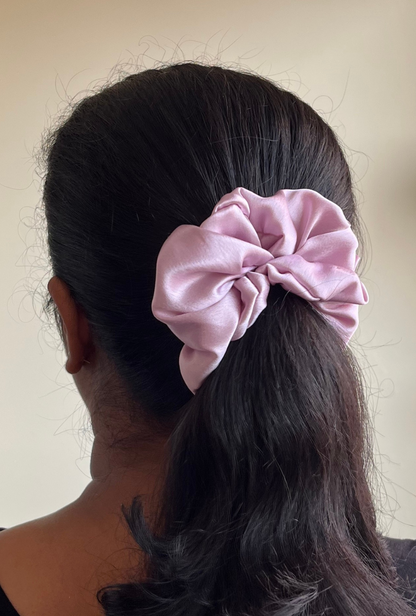 Bubblegum - Large satin scrunchie