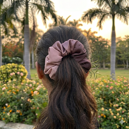 Wine ombré - Large satin scrunchie