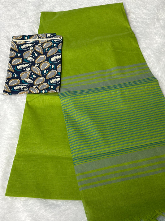 Pure Cotton thread border saree