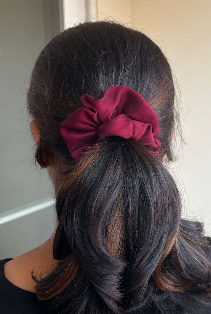 Cherry - Regular georgette scrunchie