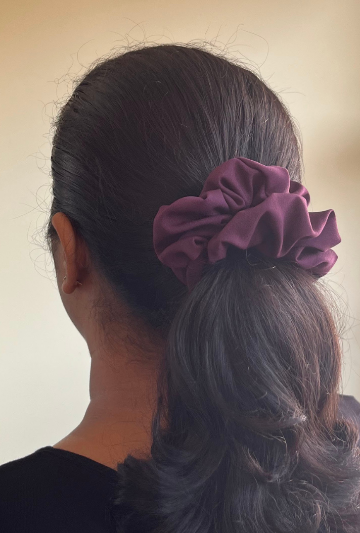 Orchid- Large georgette scrunchie