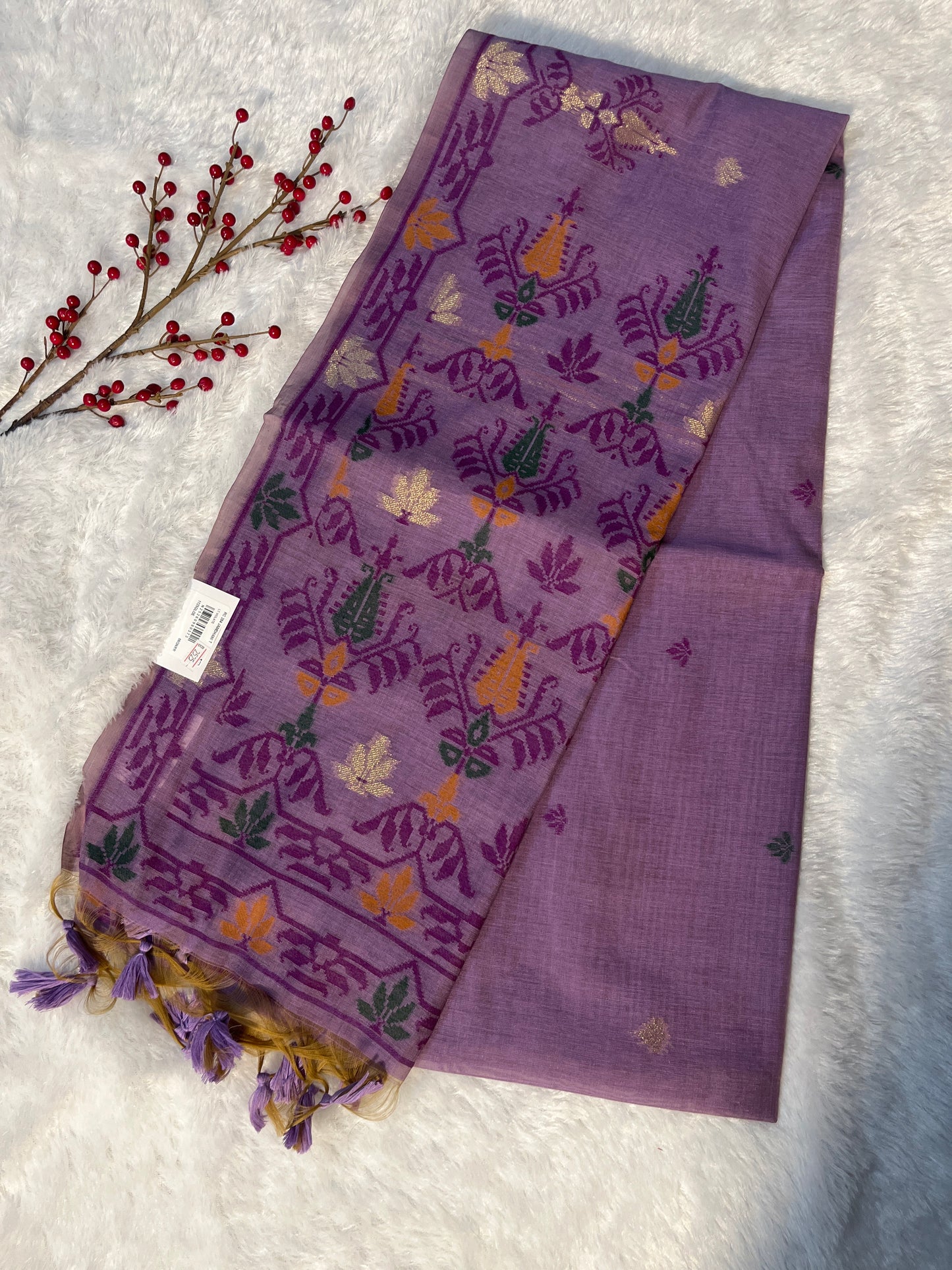 Jamdhani Linen cotton saree
