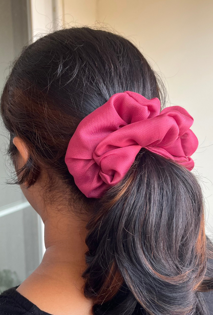 Blush Pink - Large georgette scrunchie