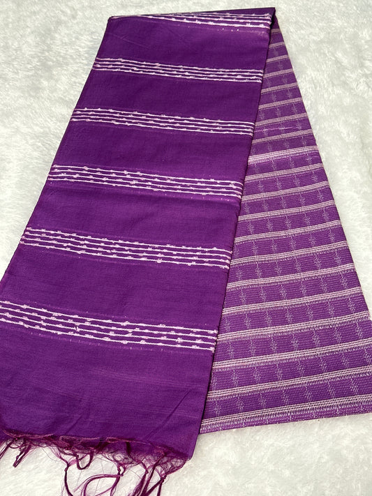 Jute Cotton thread work saree