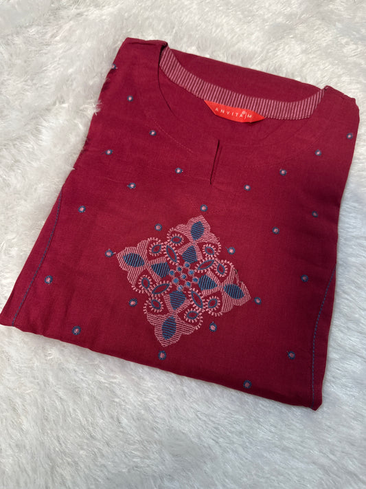 Cotton straight cut kurti top