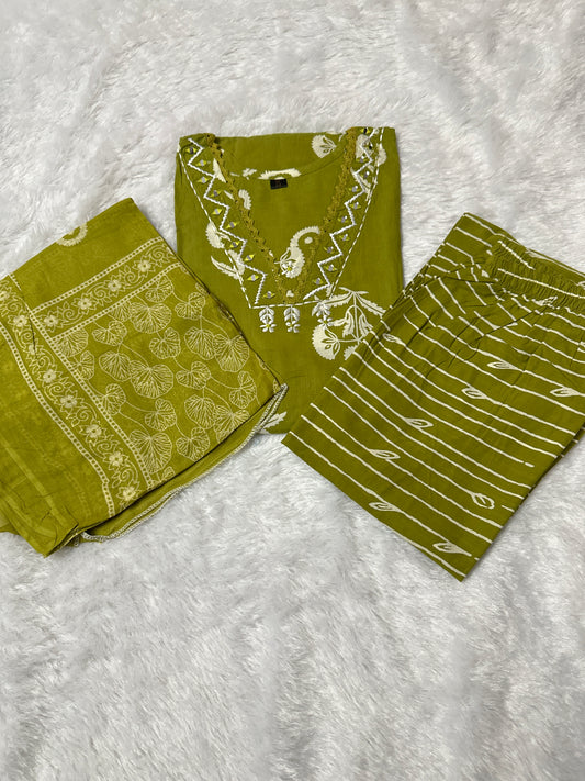 Pure cotton 3 piece salwar set