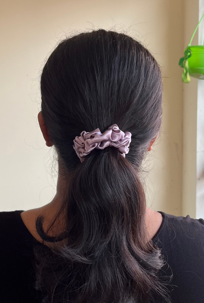 Lavendar - Skinny satin scrunchie