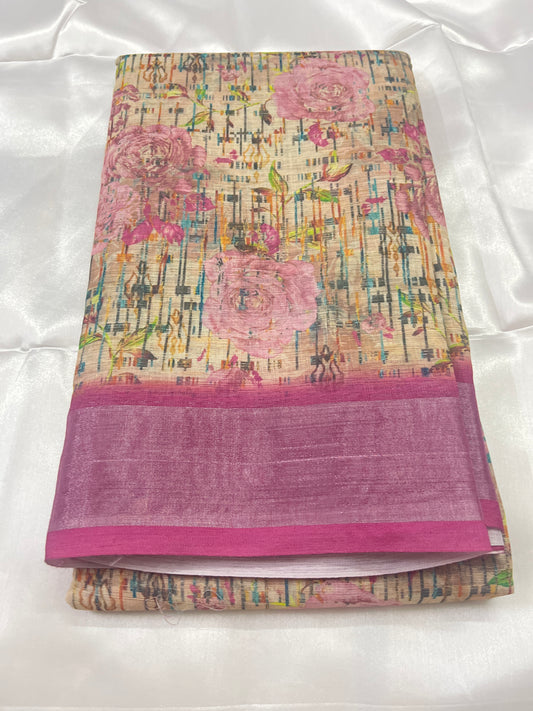 Linen Silk Saree