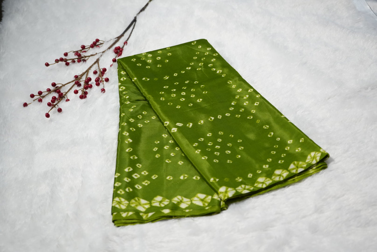 Bandhini print on Crepe saree