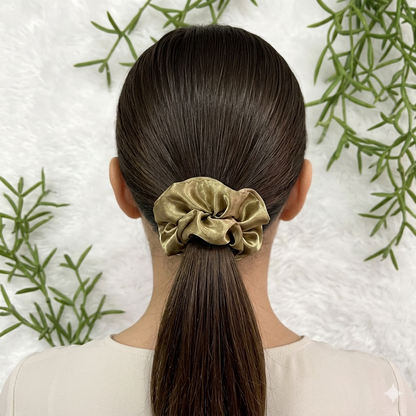 Gold - Regular satin scrunchie